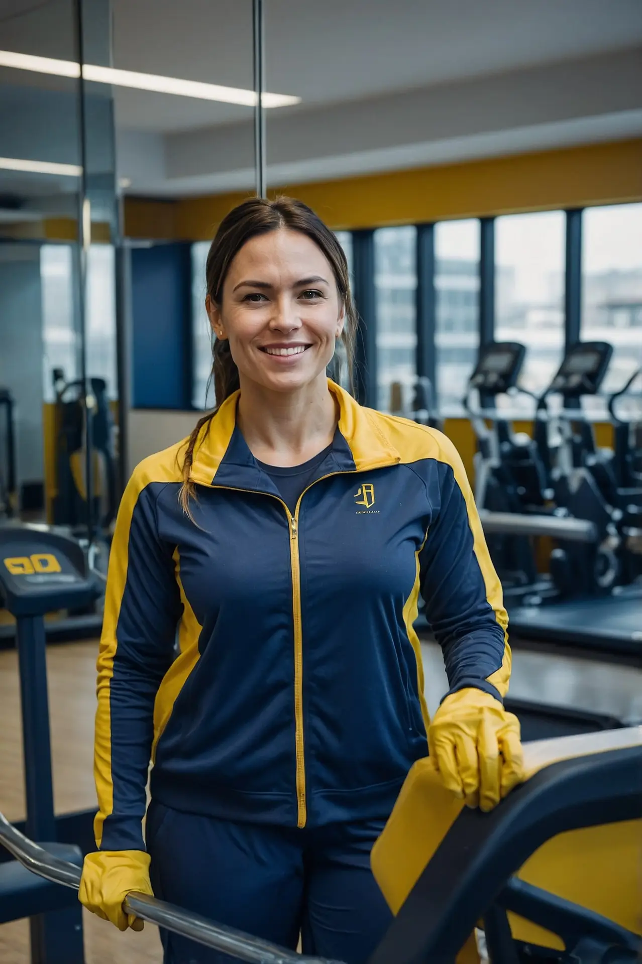 Gym cleaning Lady